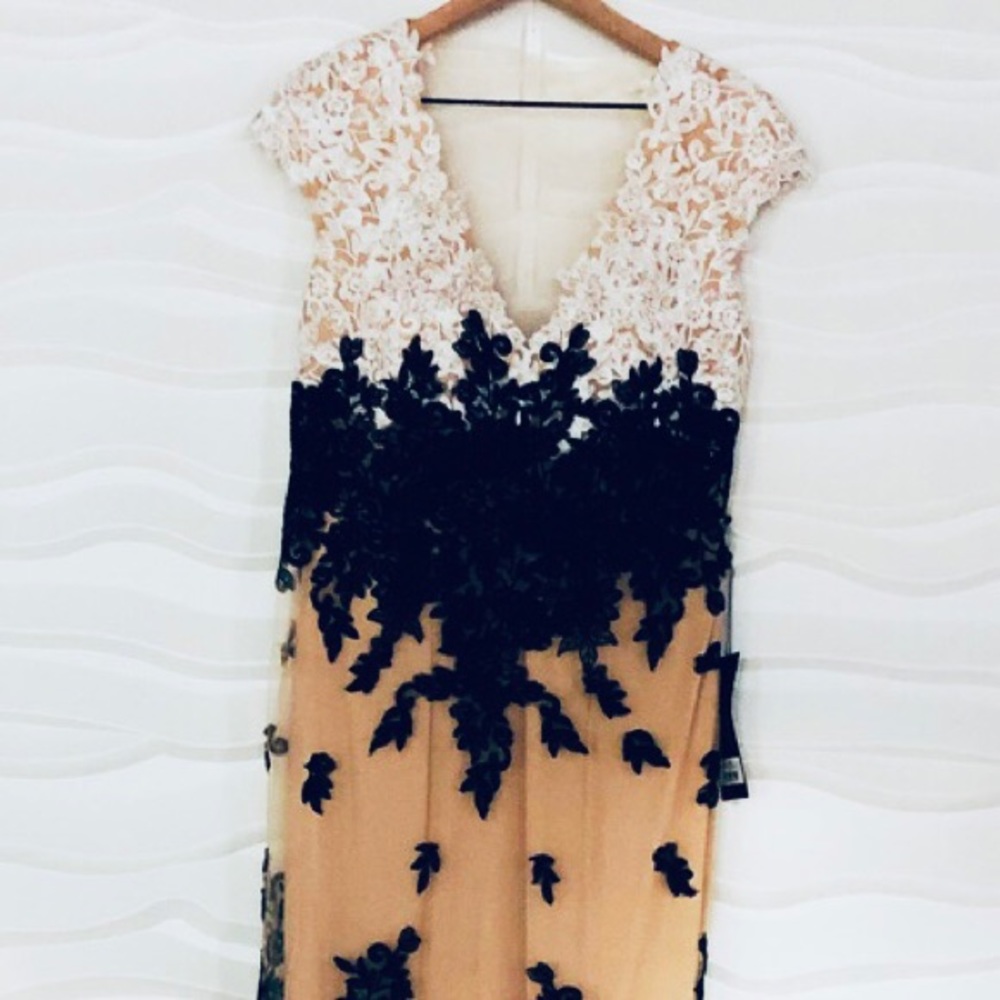 Bicici and Coty champagne dress